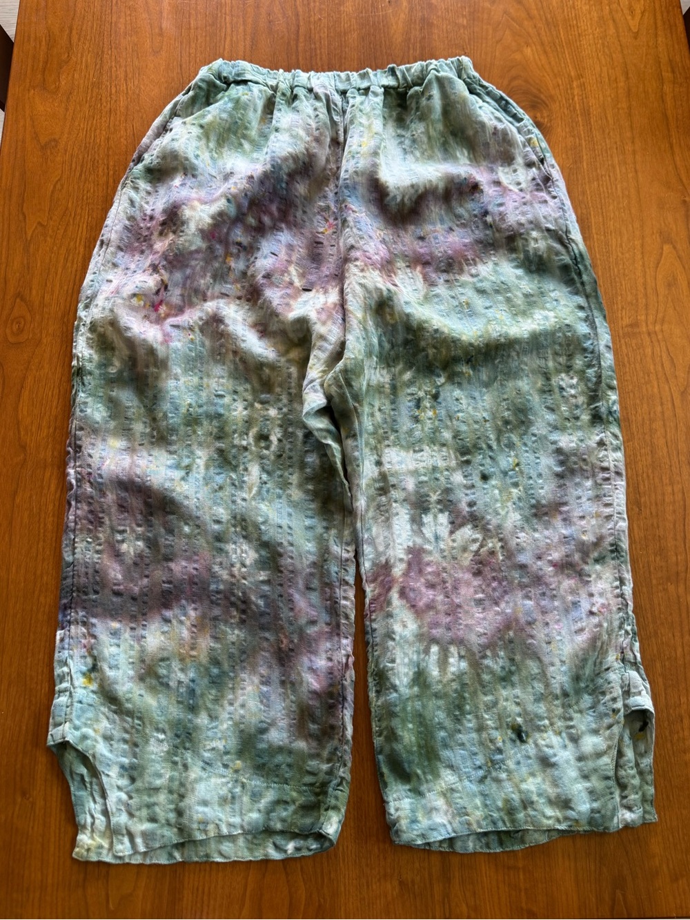 Cynthia Ashby Linen Tie-Dye Pants